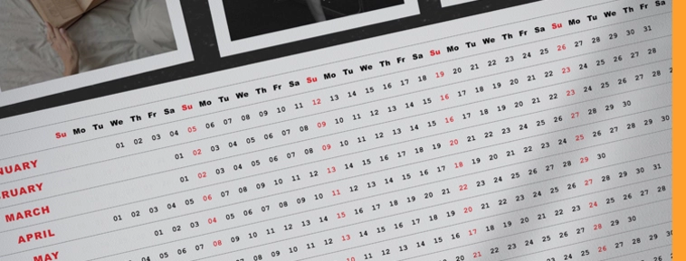 Calendare tip poster